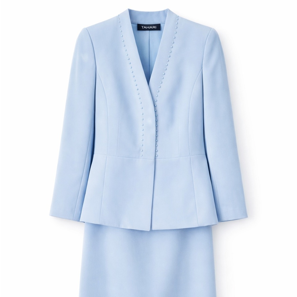 Tahari Light Blue Skirt Set